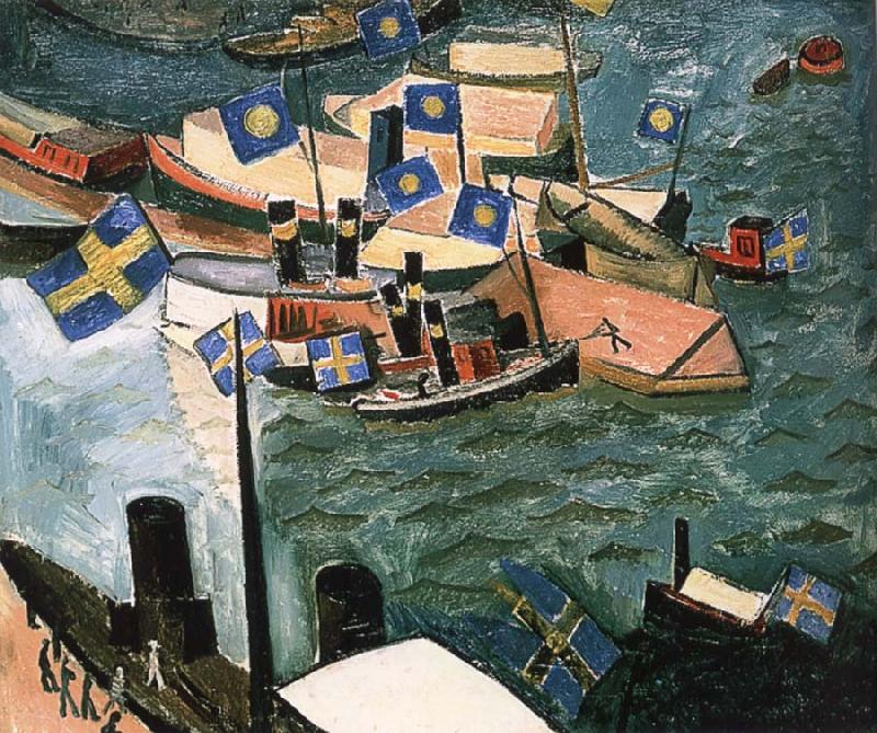 Isaac Grunewald The flag in Port